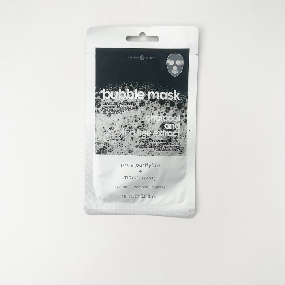 Beyond Belief Bubble Mask Charcoal and Tea Tree Extract Pore Purify Face Mask